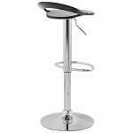 MOSELLE stool round design in ABS (high-strength polymer) and chrome metal (black)