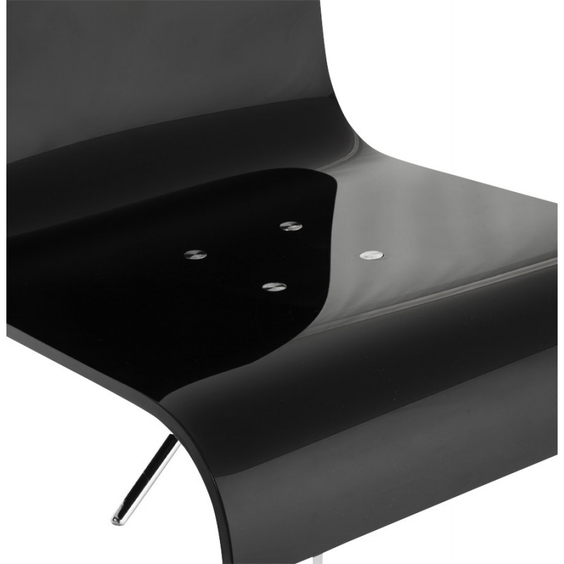 Tabouret SARTHE en ABS (polymère à haute résistance) et métal chromé (noir) - image 16271