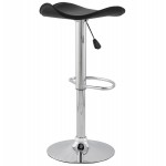 Bar stool round design ADOUR rotary and adjustable (black)