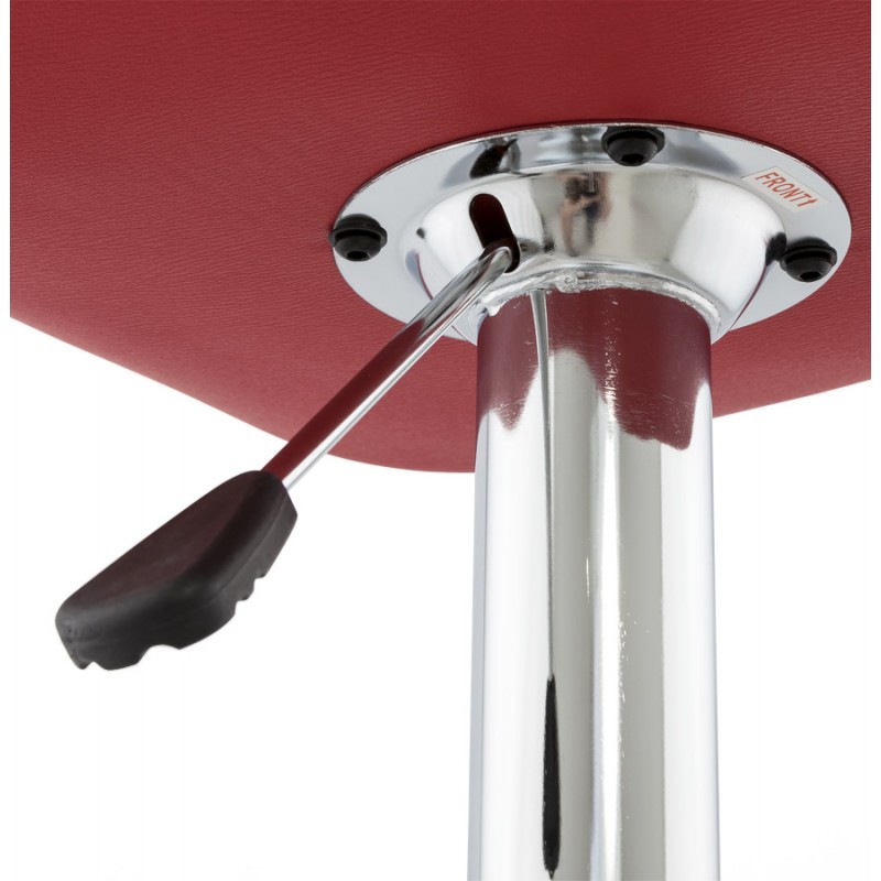 Bar stool round design rotary and adjustable ADOUR (red) - image 16425
