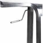 Tabouret de bar design VILAINE en acier brossé (acier)