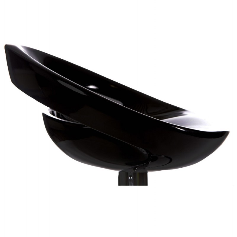 Tabouret ALLIER rond en ABS (polymère à haute résistance) et métal chromé (noir) - image 16579