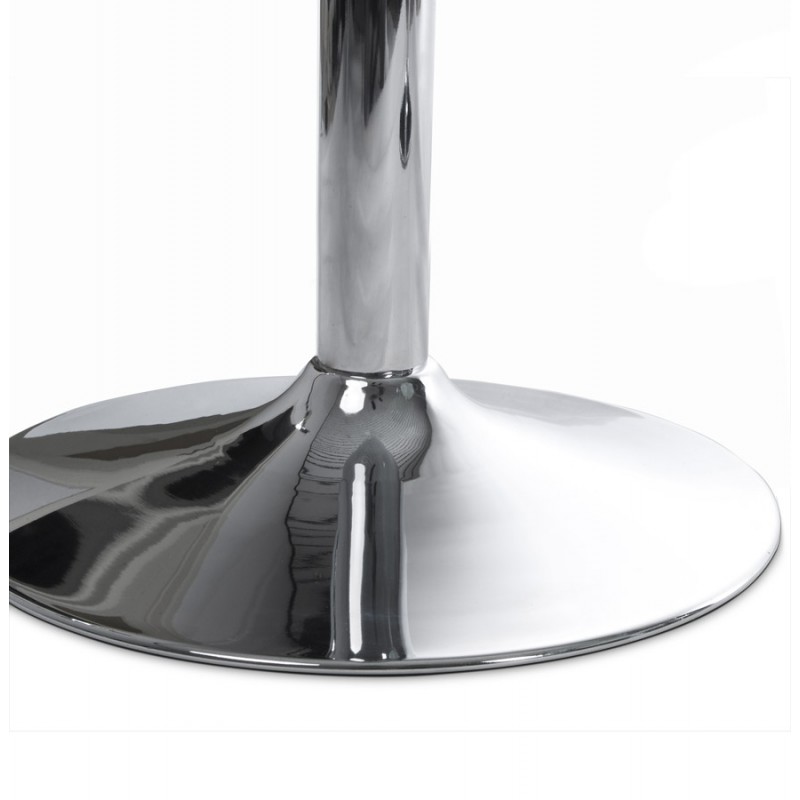 ALLIER Stool round in ABS (high-strength polymer) and chrome metal (white) - image 16617