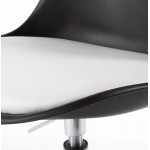 Sedia design e AISNE rotazione regolabile (bianco e nero)