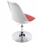 Designer Stuhl und verstellbare Dreh AISNE (weiß und rot)
