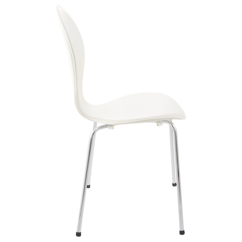 Chaise contemporaine ARROUX empilable (blanc) - image 16812