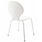 Chaise contemporaine ARROUX empilable (blanc)