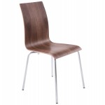 OUST Versatile Chair wood and chrome metal (Walnut)