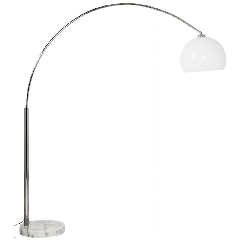 Lampe sur pied design MOEROL XL en acier chromé (grande et blanche) - image 17009
