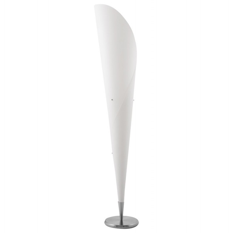 Lampe sur pied design STERNE en acier brossé (blanc) - image 17044