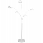 ROLLIER design floor lamp 5 shades painted metal (white)