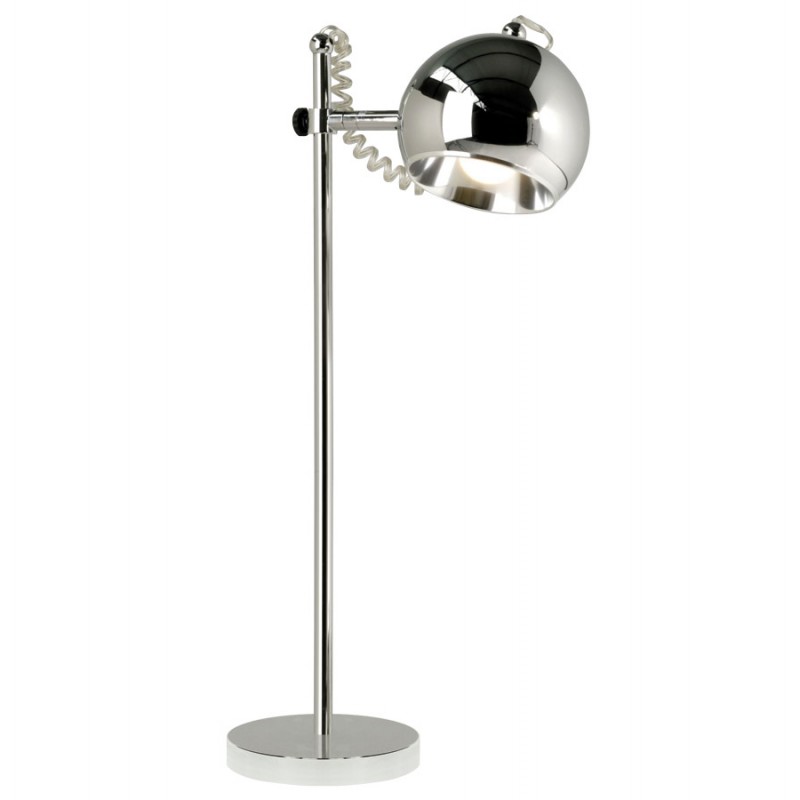 Lampe de table design BATARA en métal (chromé)