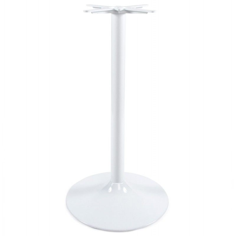 Pied de table WIND rond sans plateau en métal (60cmX60cmX110cm) (blanc)