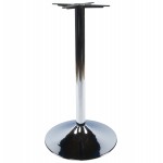 Tavolo base WIND rotondo senza vassoio in metallo (60cmX60cmX110cm) (cromo)