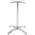 Tischständer AUTAN Kreuzform aus verchromtem Metall (63cmX63cmX74cm) (Aluminium)