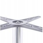 Pied de table AUTAN forme croix métal chromé (63cmX63cmX74cm) (aluminium)