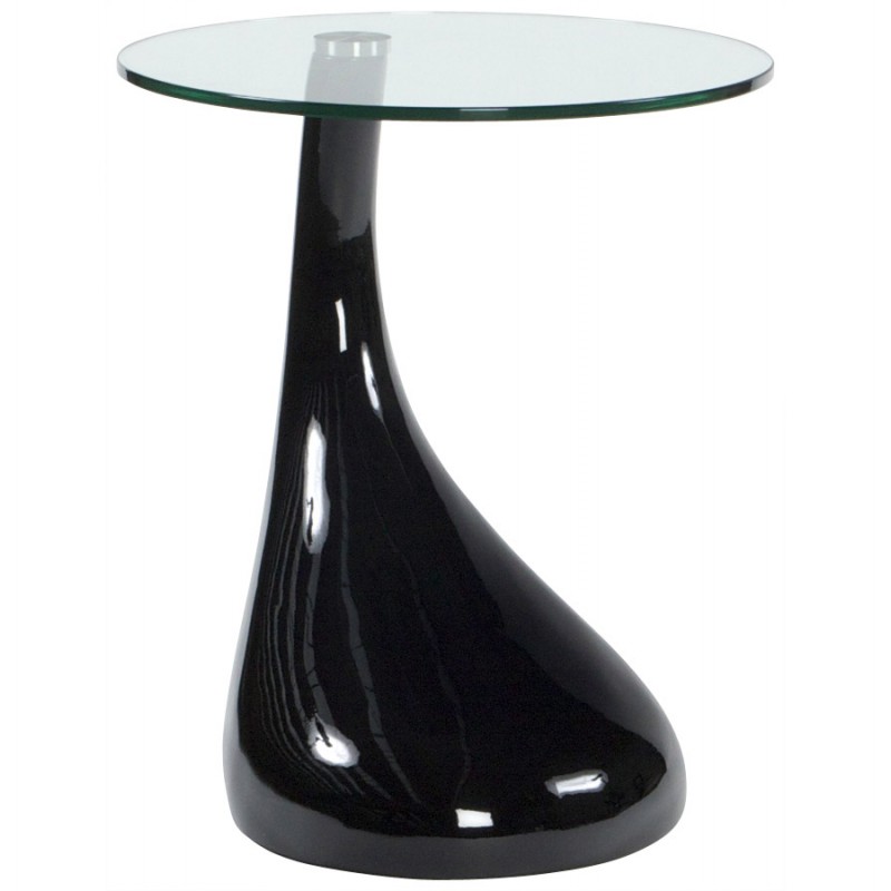 Console ou table d'appoint TEAR en fibre de verre trempé (noir) - image 17970