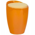 Tabouret coffre YONNE en ABS (matière plastique résistante) (orange)