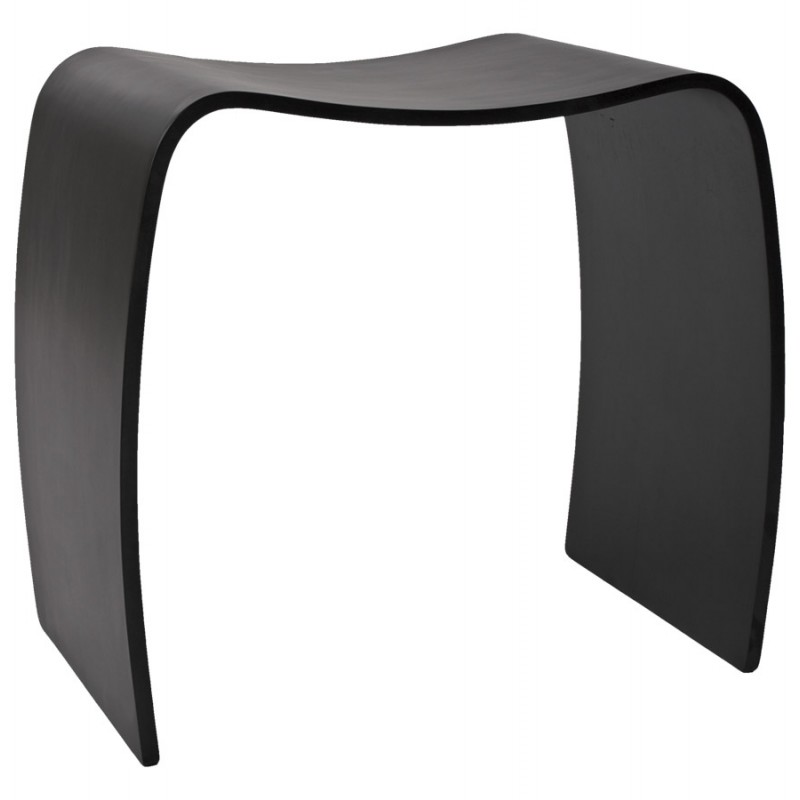 Low stool MEUSE wooden painted (black) - image 18054