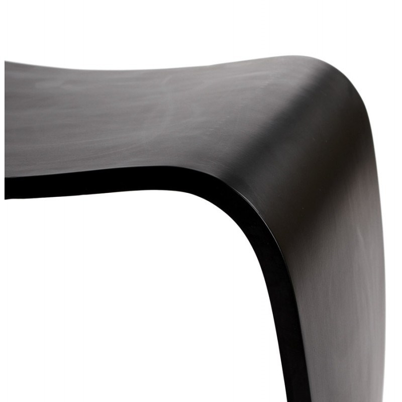 Low stool MEUSE wooden painted (black) - image 18057