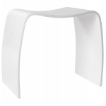 Low stool MEUSE wooden painted (white)