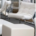 Sillón lounge SEINE en poliuretano (blanco)