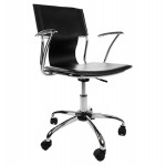 CHIPIE rotary office armchair in polyurethane (black)