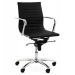 COURIS rotary office armchair in polyurethane (black)