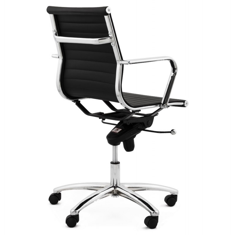 COURIS rotary office armchair in polyurethane (black) - image 18549