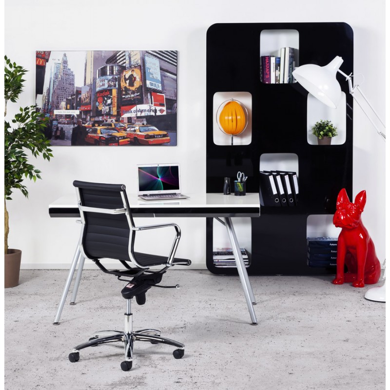 COURIS rotary office armchair in polyurethane (black) - image 18565