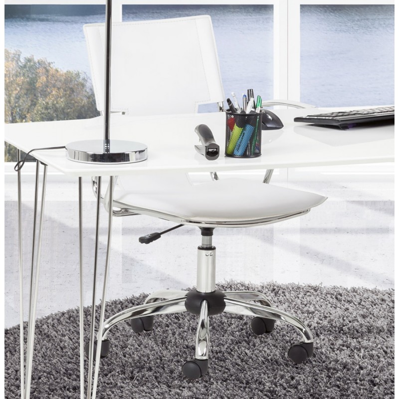 Sedia da ufficio in poliuretano CHIPIE rotante (bianco) - image 18651