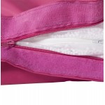 Pouf rectangulaire BUSE en textile (rose)