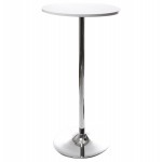 Lato tavolo alto BALEARES legno e metallo cromato (Ø 60 cm) (bianco)