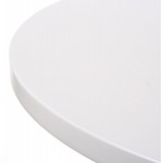 Lateral mesa alto BALEARE madera y metal cromado (Ø 60 cm) (blanco)