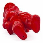 Statuette forme bonhomme SANY en fibre de verre (rouge)