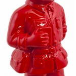Statuette forme bonhomme SANY en fibre de verre (rouge)