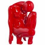 Statuette forme pensante BIMBO en fibre de verre (rouge)