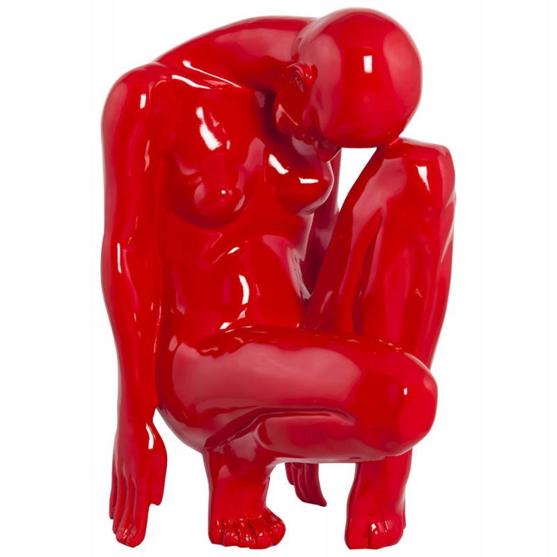 Forma di statuetta pensando in vetroresina BIMBO (rosso) - image 20251