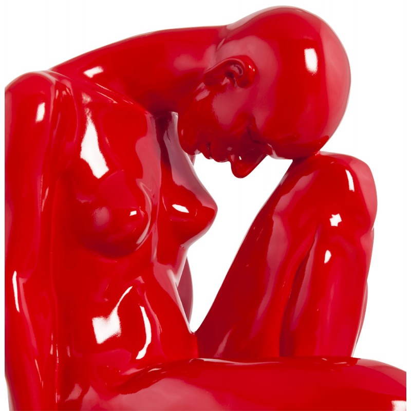 Forma di statuetta pensando in vetroresina BIMBO (rosso) - image 20256