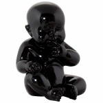 Statuette forme bébé KISSOUS en fibre de verre (noir)