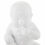 Estatuilla forma bebé KISSOUS fibra de vidrio (blanco)