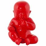 Estatuilla forma bebé KISSOUS con fibra de vidrio (rojo)
