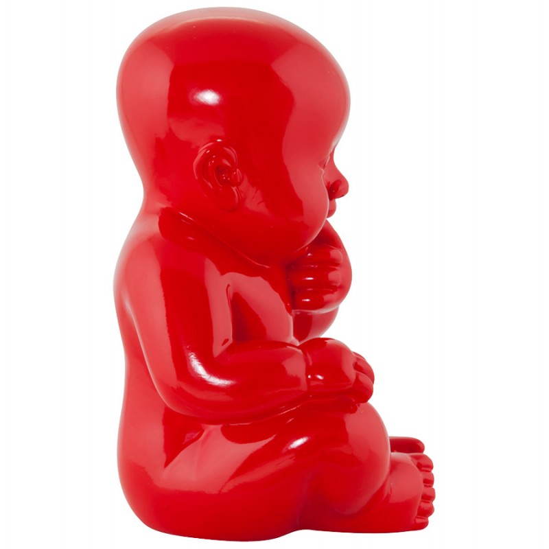 Statuette forme bébé KISSOUS en fibre de verre (rouge) - image 20306