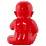 Statuette forme bébé KISSOUS en fibre de verre (rouge)
