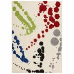 Contemporary rug rectangular design ROUBE (multicolor)