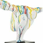 Statue form swimmer BANCO fiberglass (multicolor)