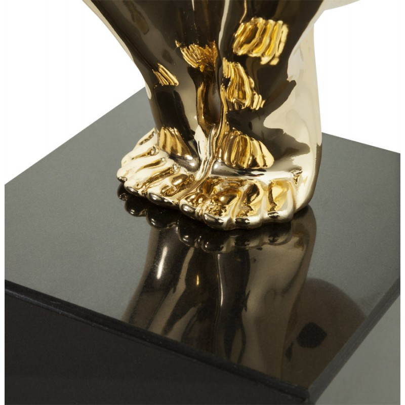 Estatua forma nadador BANCO fibra de vidrio (oro) - image 20541