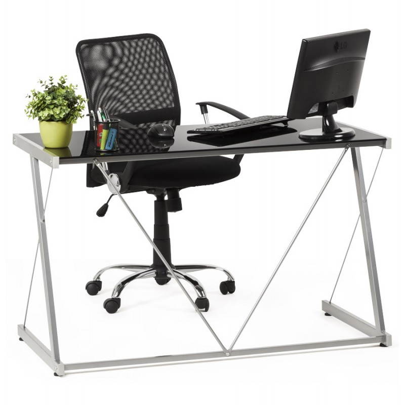 Office design BARY glass and metal (transparent black) - image 20568