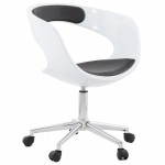Chaise de bureau sphère rotative RAMOS (blanc et noir)