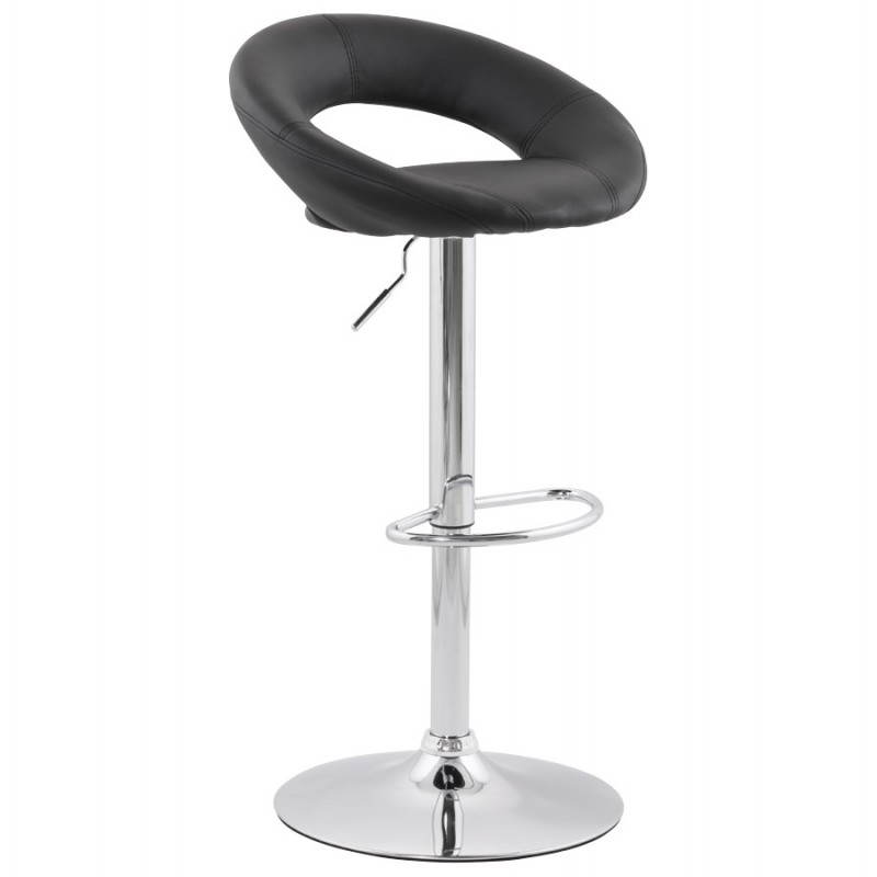 Contemporary round and adjustable bar stool IRIS (black) - image 20608